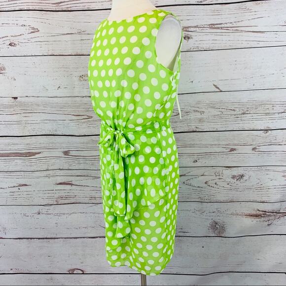 Alex Marie NWT green white dots sheer overlay - Picture 3 of 5